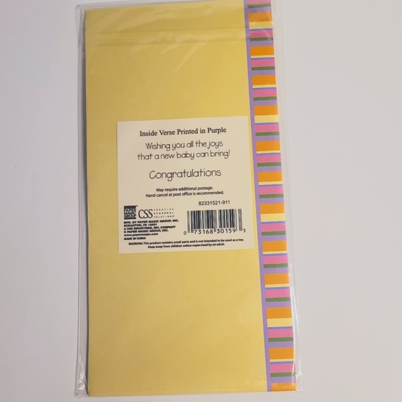 NEW BABY GREETING CARD - Picture 2 of 2